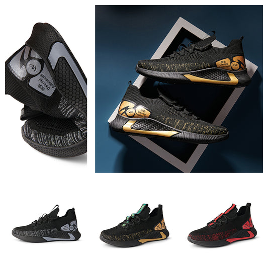 INS Hip Hop Spring Summer Fashion Fly Weave Sneakers Lighted Breathable Men Casual Shoes Jogging Tenis Sneaker Rhonda M-1