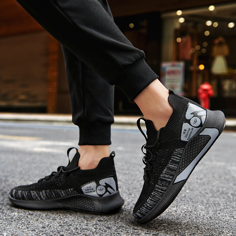 INS Hip Hop Spring Summer Fashion Fly Weave Sneakers Lighted Breathable Men Casual Shoes Jogging Tenis  Sneaker Rhonda M-1