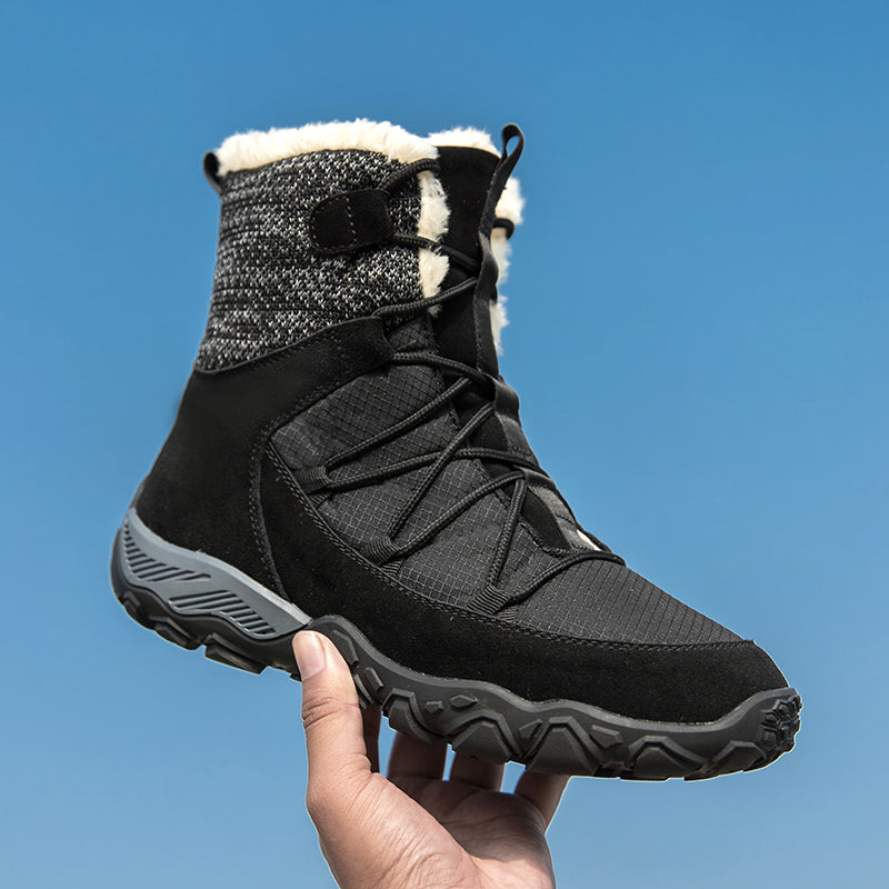 Men Outdoor Keep Warm Lace Up Slip Resistant Hiking Snow Warm Boots Joseph 1715