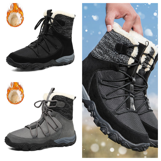 Men Outdoor Keep Warm Lace Up Slip Resistant Hiking Snow Warm Boots Joseph 1715