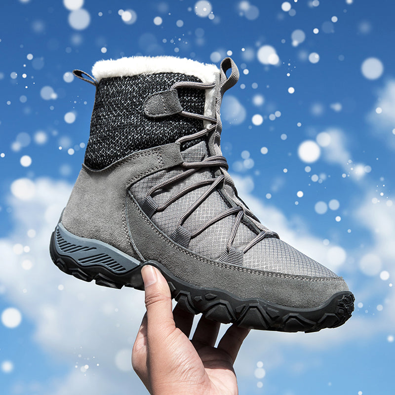 Men Outdoor Keep Warm Lace Up Slip Resistant Hiking Snow Warm Boots Joseph 1715