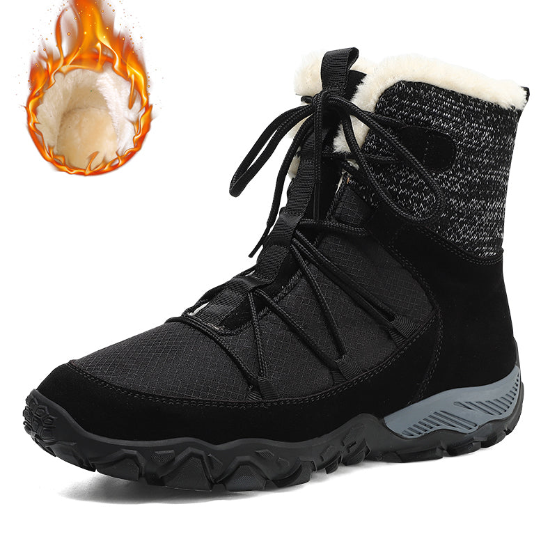 Men Outdoor Keep Warm Lace Up Slip Resistant Hiking Snow Warm Boots Joseph 1715