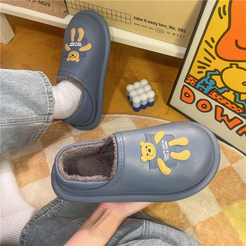 MAX2027 Fashion  Fluffy Slippers Winter Warm Home Indoor Shoes Soft Cute Cartoon Модные тапочки, теплая домашняя обувь, мягкий милый мультяшный