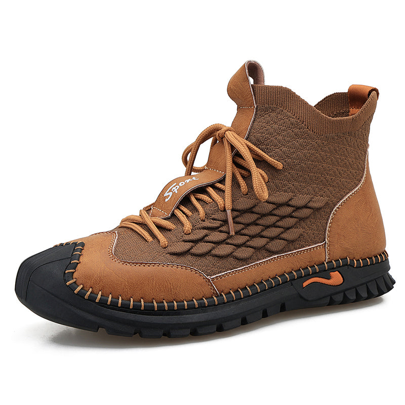 Hand Stitching Man's outdoor stable comfortable anti-skid fashion joker hiking boots Peko 905