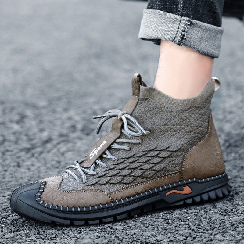 Hand Stitching Man's outdoor stable comfortable anti-skid fashion joker hiking boots Peko 905