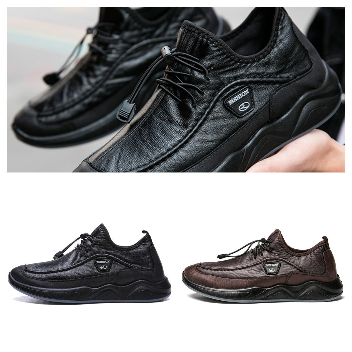 Joseph 6603 Men Lace-Up Non Slip Veins PU Outdoor  casual shoes Work & Outdoor