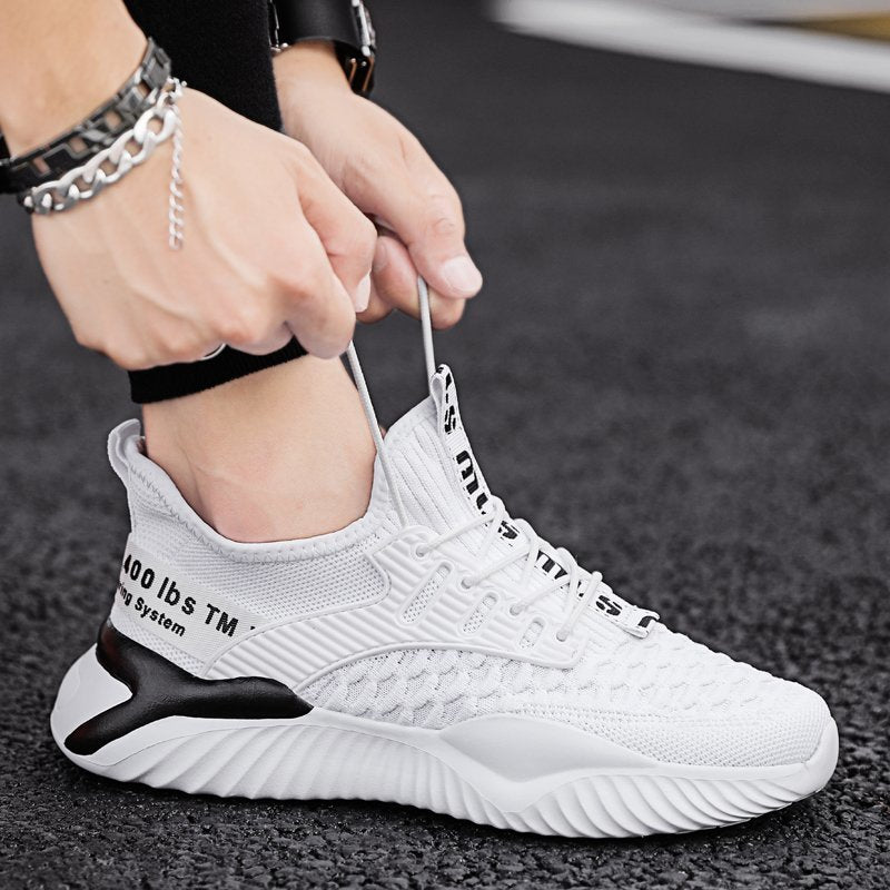 Hot Sale Sneakers Men's Shoe Lightweight Mesh Breathable Walking Male Footwear Soft Sole Lace-up Vulcanized Men Running Shoes Rhonda A103