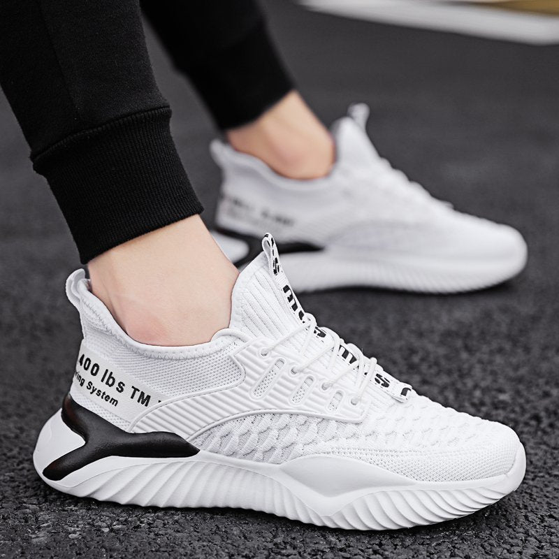 Hot Sale Sneakers Men's Shoe Lightweight Mesh Breathable Walking Male Footwear Soft Sole Lace-up Vulcanized Men Running Shoes Rhonda A103