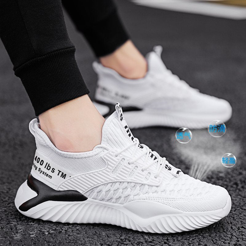 Hot Sale Sneakers Men's Shoe Lightweight Mesh Breathable Walking Male Footwear Soft Sole Lace-up Vulcanized Men Running Shoes Rhonda A103