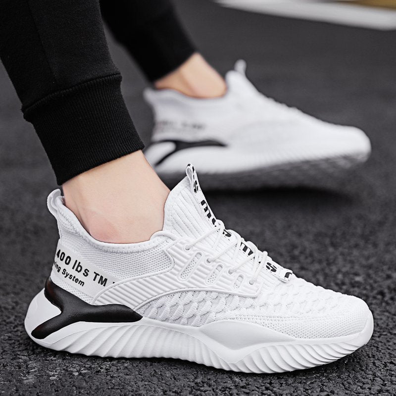 Hot Sale Sneakers Men's Shoe Lightweight Mesh Breathable Walking Male Footwear Soft Sole Lace-up Vulcanized Men Running Shoes Rhonda A103