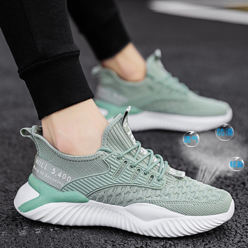 Hot Sale Sneakers Men's Shoe Lightweight Mesh Breathable Walking Male Footwear Soft Sole Lace-up Vulcanized Men Running Shoes Rhonda A103