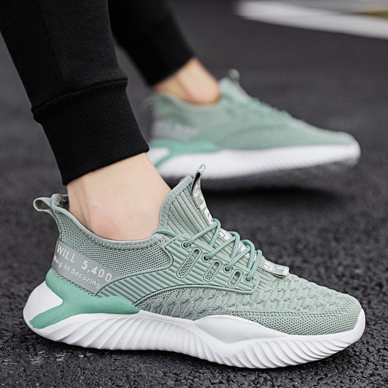 Hot Sale Sneakers Men's Shoe Lightweight Mesh Breathable Walking Male Footwear Soft Sole Lace-up Vulcanized Men Running Shoes Rhonda A103