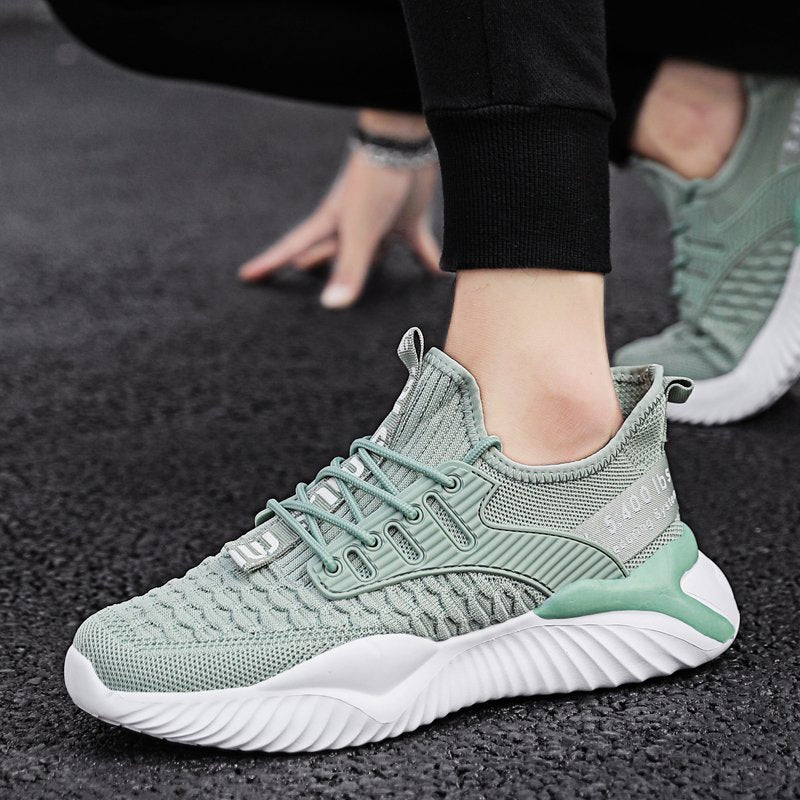 Hot Sale Sneakers Men's Shoe Lightweight Mesh Breathable Walking Male Footwear Soft Sole Lace-up Vulcanized Men Running Shoes Rhonda A103