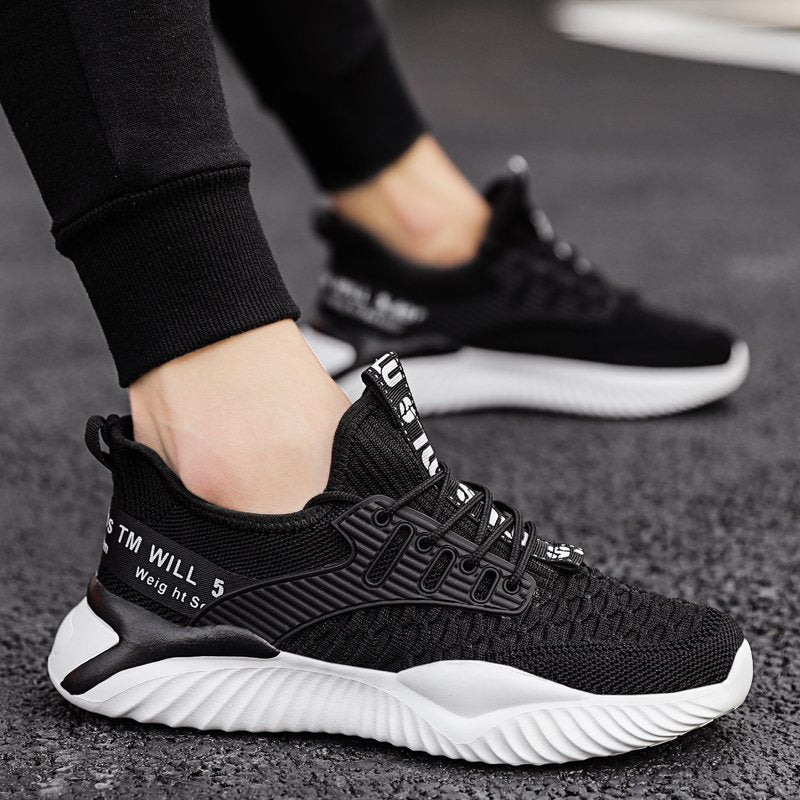 Hot Sale Sneakers Men's Shoe Lightweight Mesh Breathable Walking Male Footwear Soft Sole Lace-up Vulcanized Men Running Shoes Rhonda A103