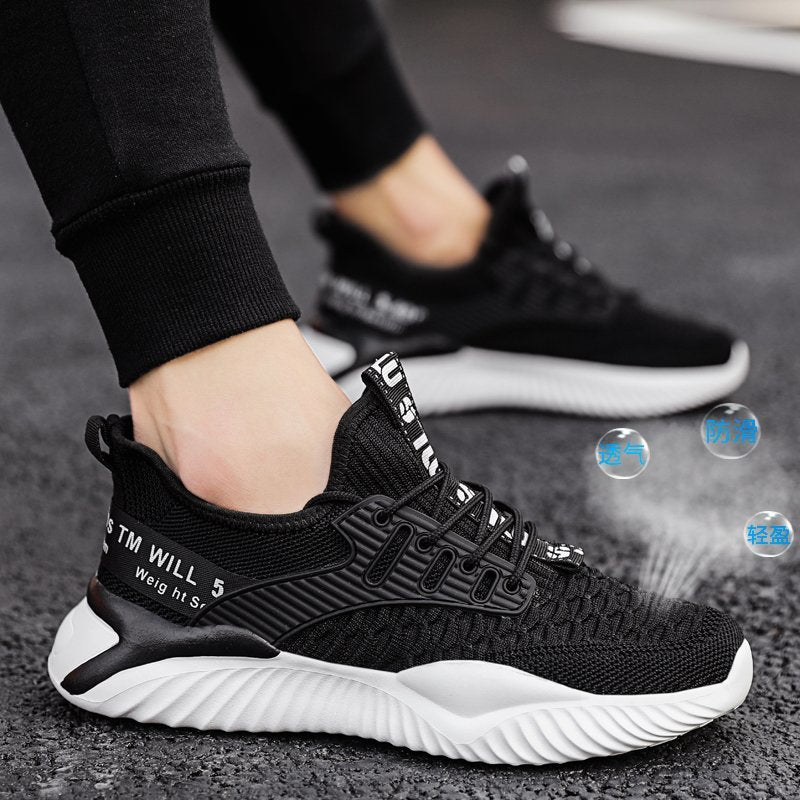 Hot Sale Sneakers Men's Shoe Lightweight Mesh Breathable Walking Male Footwear Soft Sole Lace-up Vulcanized Men Running Shoes Rhonda A103