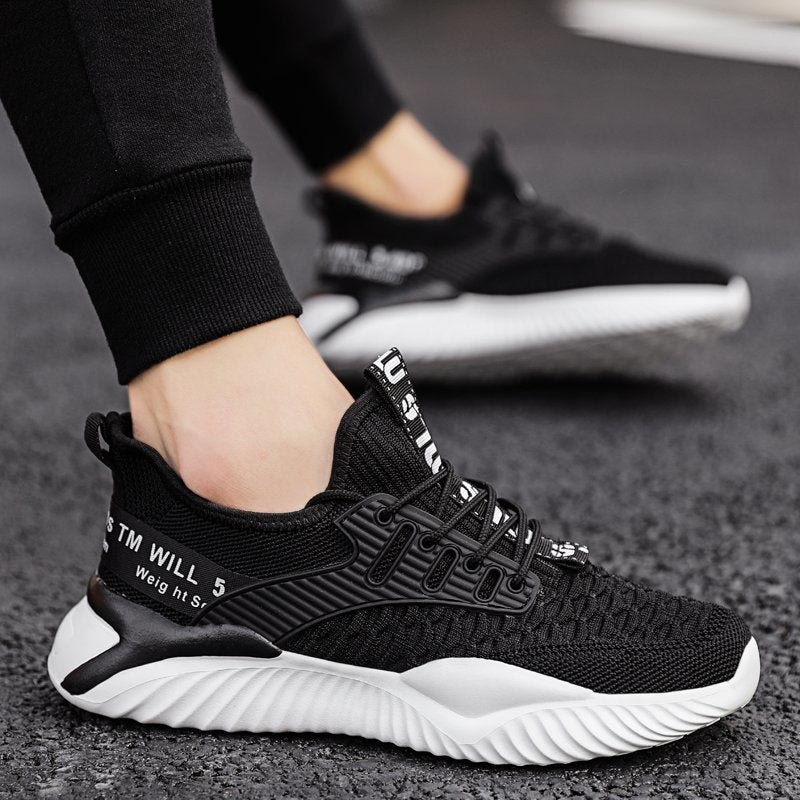 Hot Sale Sneakers Men's Shoe Lightweight Mesh Breathable Walking Male Footwear Soft Sole Lace-up Vulcanized Men Running Shoes Rhonda A103