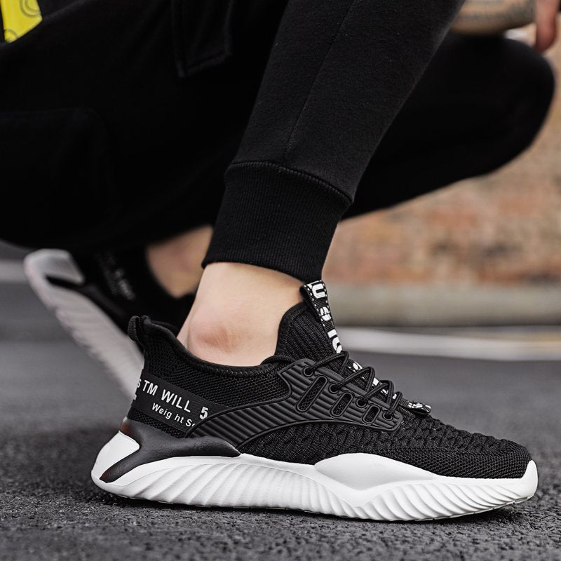 Hot Sale Sneakers Men's Shoe Lightweight Mesh Breathable Walking Male Footwear Soft Sole Lace-up Vulcanized Men Running Shoes Rhonda A103