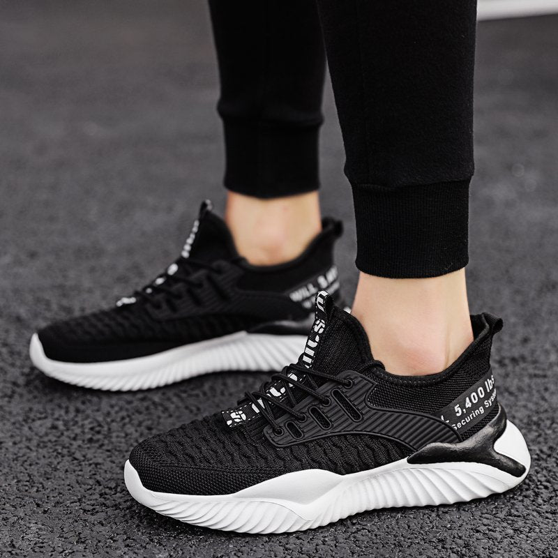 Hot Sale Sneakers Men's Shoe Lightweight Mesh Breathable Walking Male Footwear Soft Sole Lace-up Vulcanized Men Running Shoes Rhonda A103