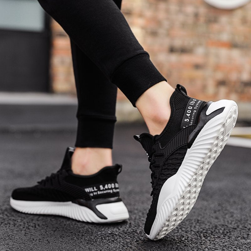 Hot Sale Sneakers Men's Shoe Lightweight Mesh Breathable Walking Male Footwear Soft Sole Lace-up Vulcanized Men Running Shoes Rhonda A103