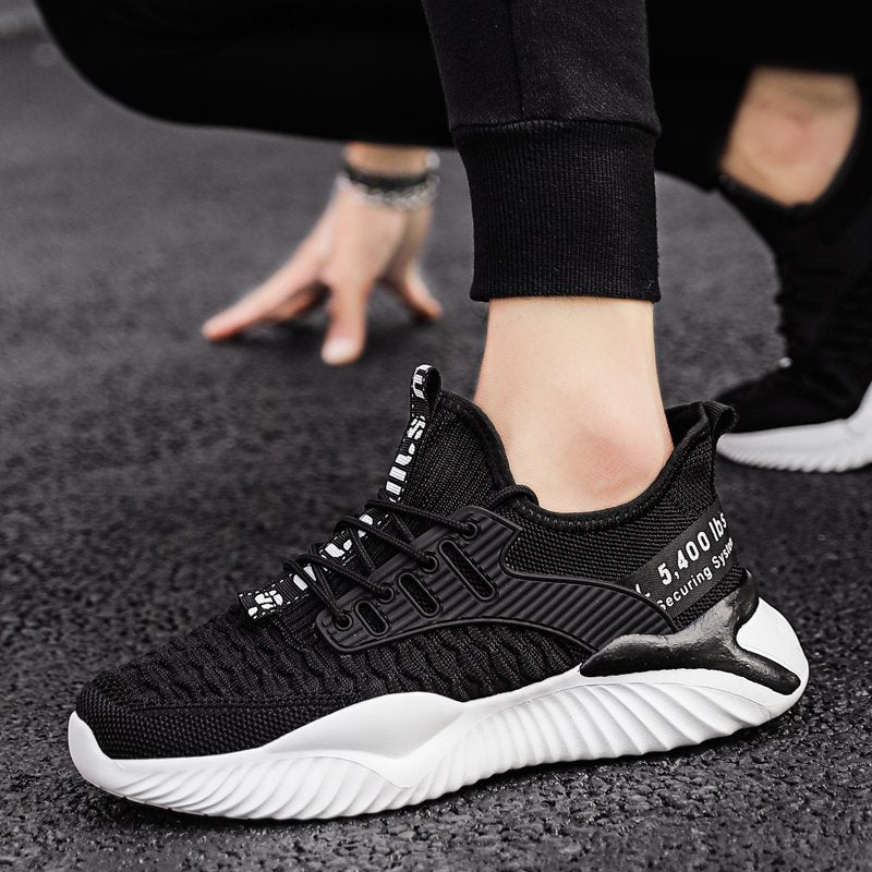 Hot Sale Sneakers Men's Shoe Lightweight Mesh Breathable Walking Male Footwear Soft Sole Lace-up Vulcanized Men Running Shoes Rhonda A103