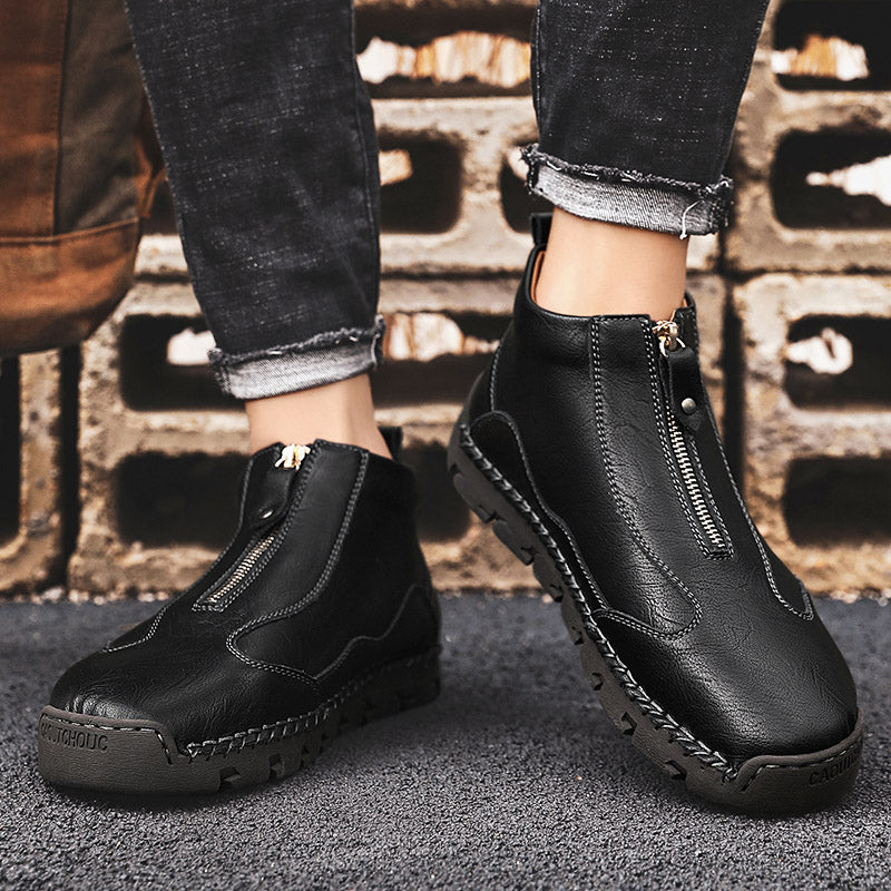 Hand Stitching wolverine Mens vintage Zipper comfort soft Microfiber Leather Casual Ankle Boots Rachel 3008