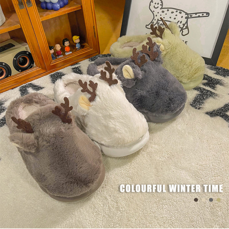 MAX0149-1 Fashion  Fluffy Slippers Winter Warm Home Indoor Shoes Soft Cute Cartoon Модные тапочки, теплая домашняя обувь, мягкий милый мультяшный