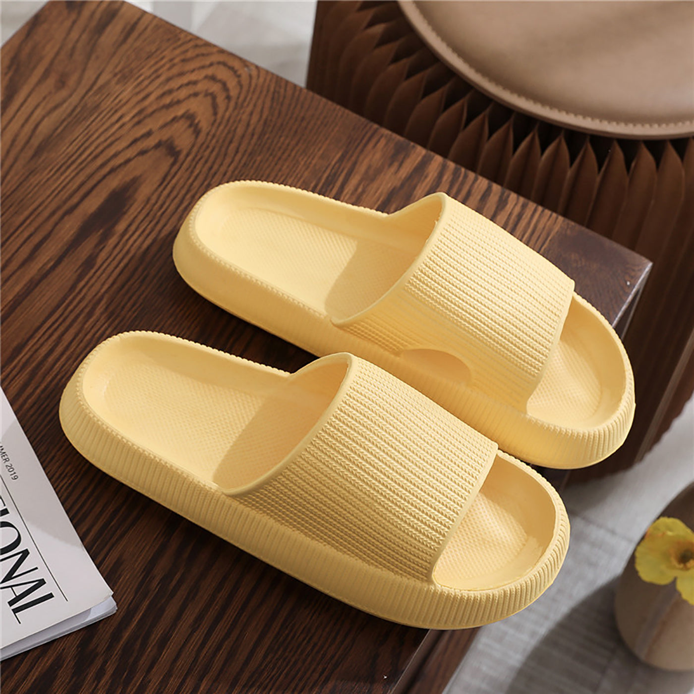 Women's Super Soft Eva Thick Platform Slides, Minimalist And Comfortable Indoor Bathroom Non-Slip Slippers, Women's Slippers