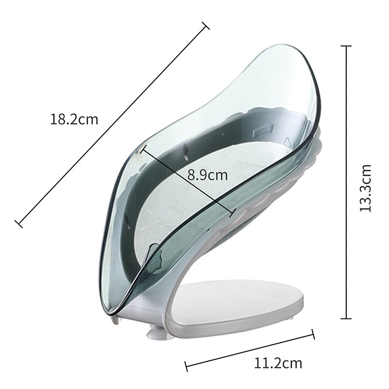 Interesting Bathroom Soap Holder Leaf Shape Soap Box Kitchen Dish Storage Box Non-slip Drain  Storage Case Container Bathroom