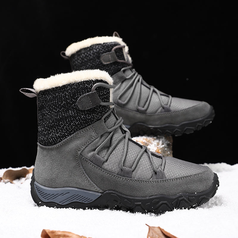 Men Outdoor Keep Warm Lace Up Slip Resistant Hiking Snow Warm Boots Joseph 1715