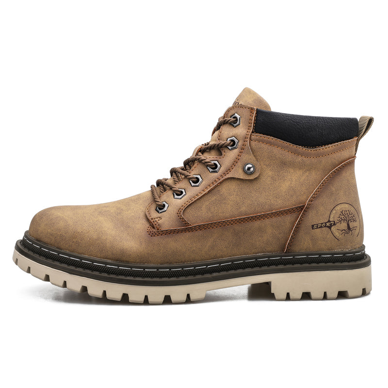 Y5888 Men's Martin boots high British style new tide casual boots Мужские ботинки Martin высокие повседневные ботинки в британском стиле