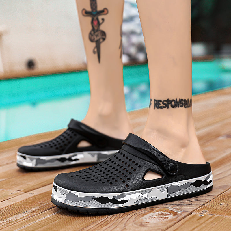 916 Men's Flat Sandals Summer Casual Jelly Shoes Slip-On Beach Slippers Мужские сандалии на плоской подошве, летние повседневные туфли из желе, пляжные тапочки без шнуровки