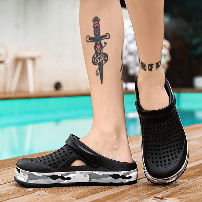 916 Men's Flat Sandals Summer Casual Jelly Shoes Slip-On Beach Slippers Мужские сандалии на плоской подошве, летние повседневные туфли из желе, пляжные тапочки без шнуровки