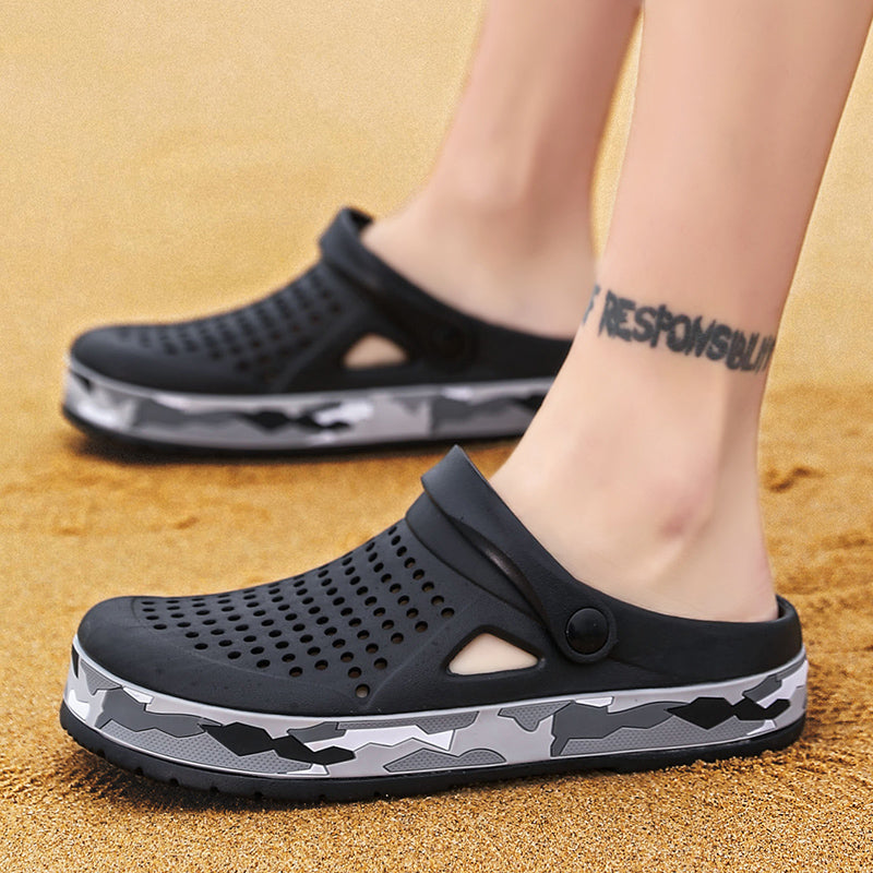 916 Men's Flat Sandals Summer Casual Jelly Shoes Slip-On Beach Slippers Мужские сандалии на плоской подошве, летние повседневные туфли из желе, пляжные тапочки без шнуровки