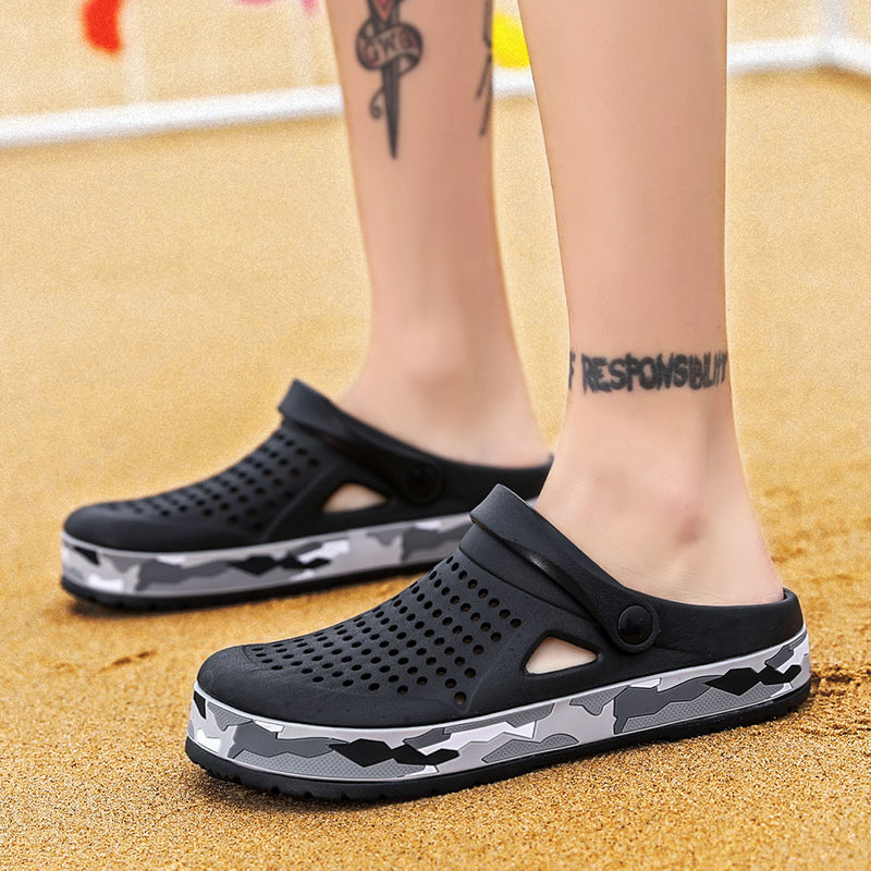 916 Men's Flat Sandals Summer Casual Jelly Shoes Slip-On Beach Slippers Мужские сандалии на плоской подошве, летние повседневные туфли из желе, пляжные тапочки без шнуровки