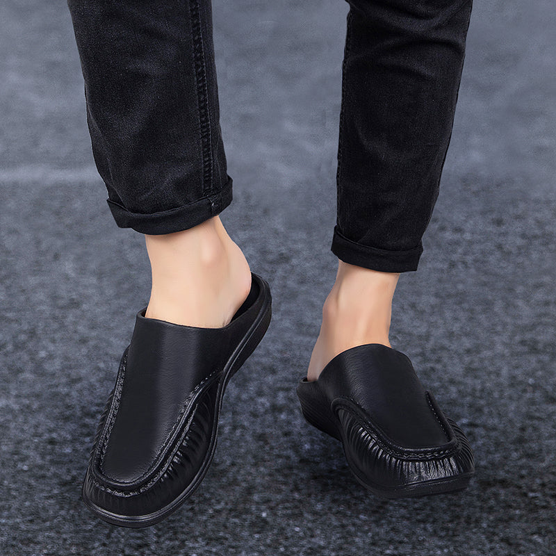 X10 Men Slippers Slip on Flats Fashion Beach Sandals Casual Loafers Мужские тапочки без шнуровки на плоской подошве, модные пляжные сандалии, повседневные лоферы