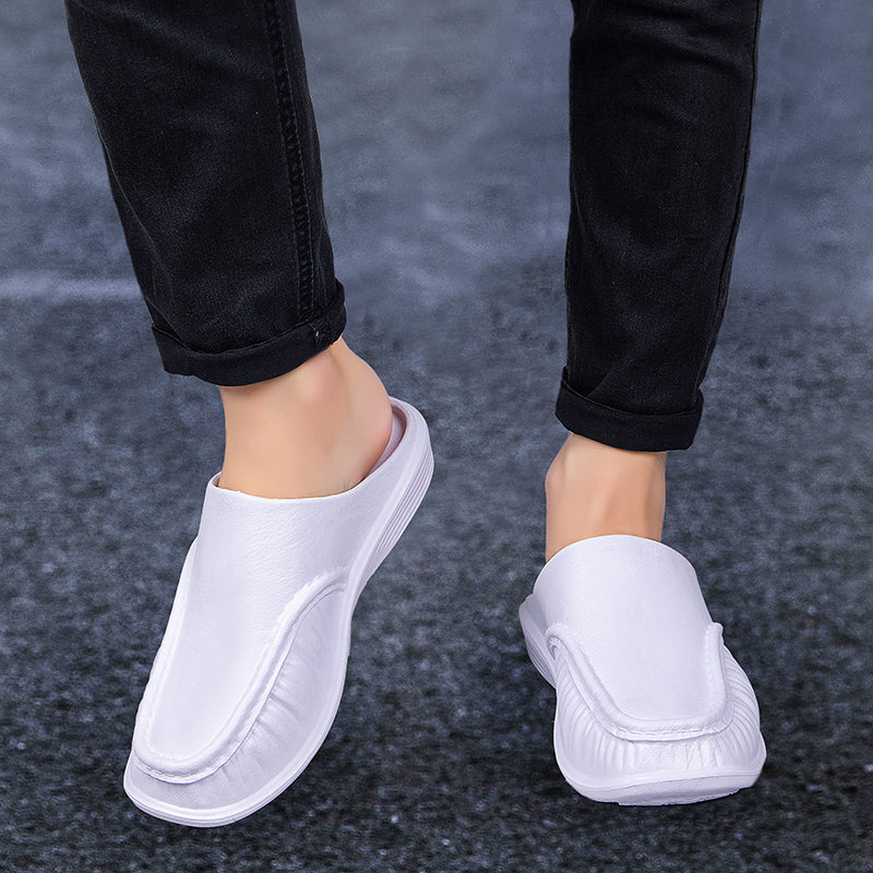 X10 Men Slippers Slip on Flats Fashion Beach Sandals Casual Loafers Мужские тапочки без шнуровки на плоской подошве, модные пляжные сандалии, повседневные лоферы