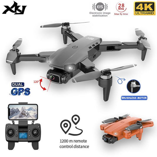 XKJ L900PRO GPS Drone 4K Dual HD Camera Professional Aerial Photography Brushless Motor Foldable Quadcopter RC Distance1200M